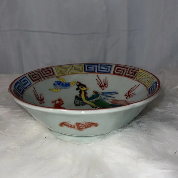 Vintage dragon and phoenix bowl - Picture 3 of 3
